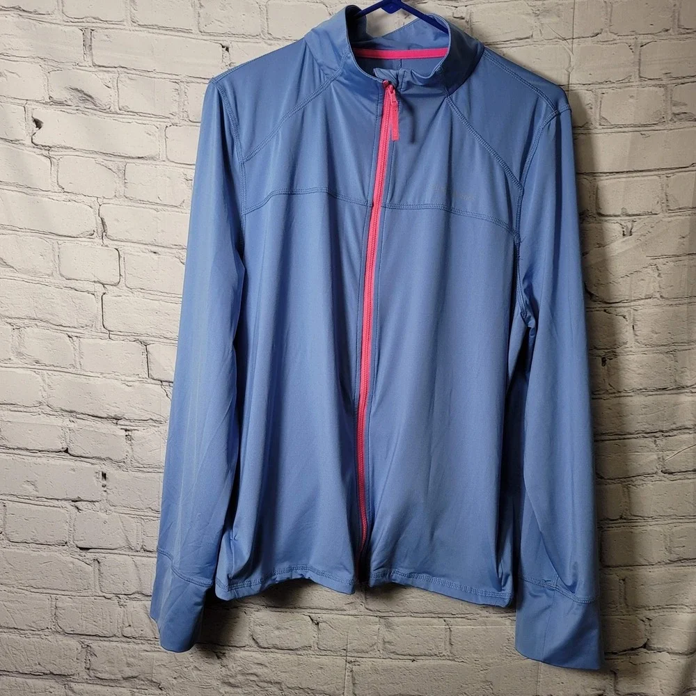Vineyard Vines Jacket‎ Womans XL Blue Performance Full Zip Lightweight Sport